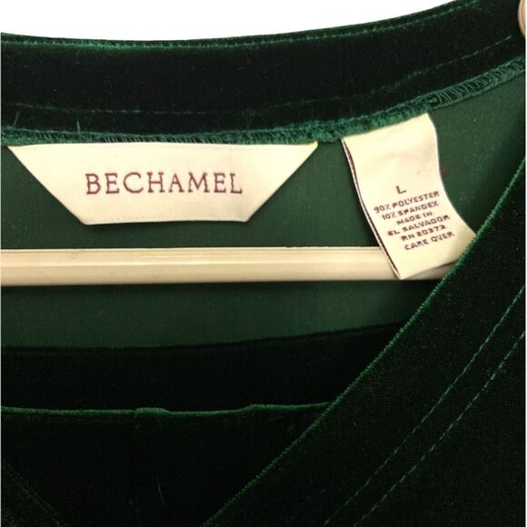 #3716 Bechamel Womens 90's green velour skirt set size L - Picture 4 of 6